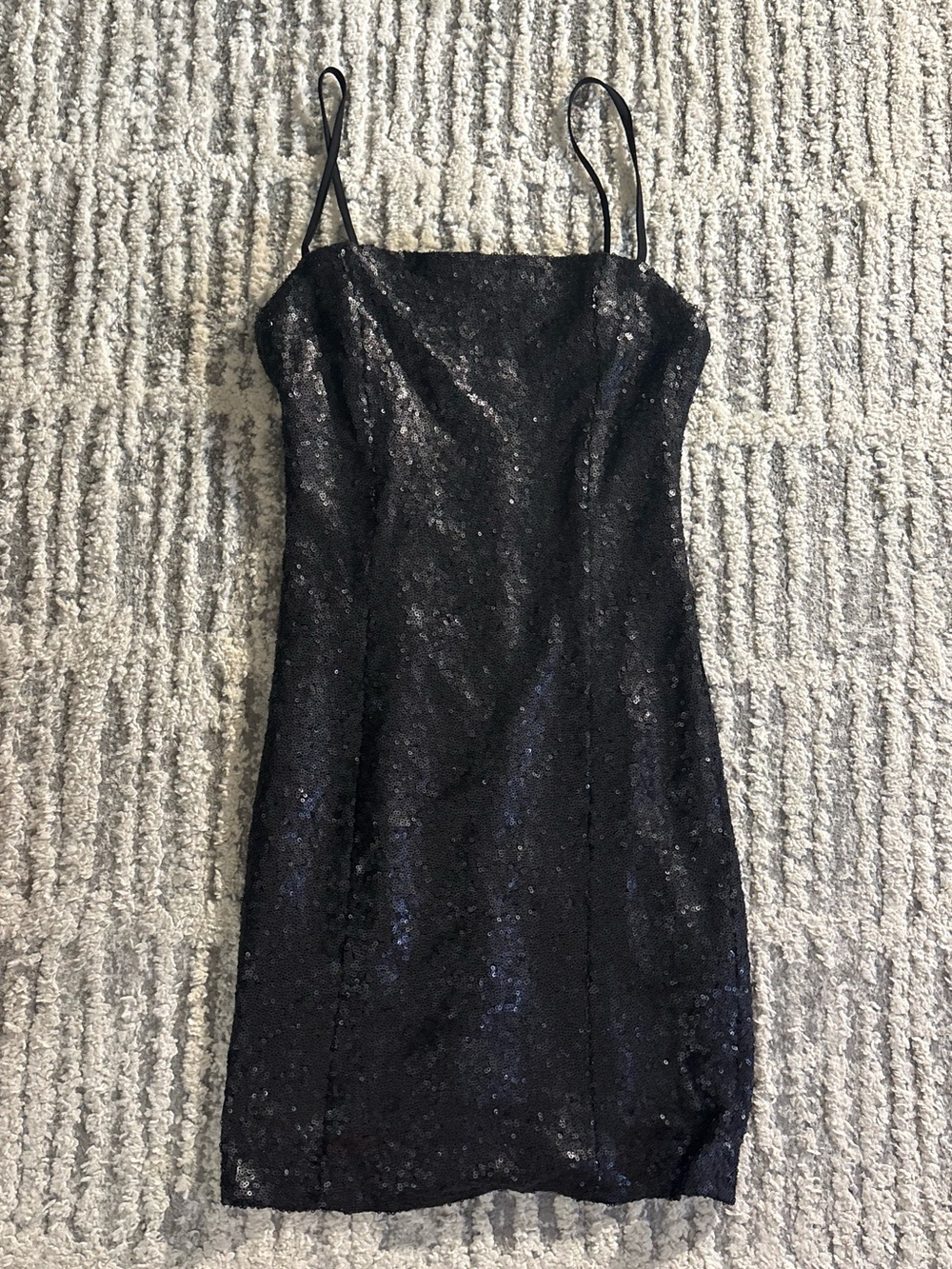 Forever 21 black sequin sexy mini bodycon dress size S